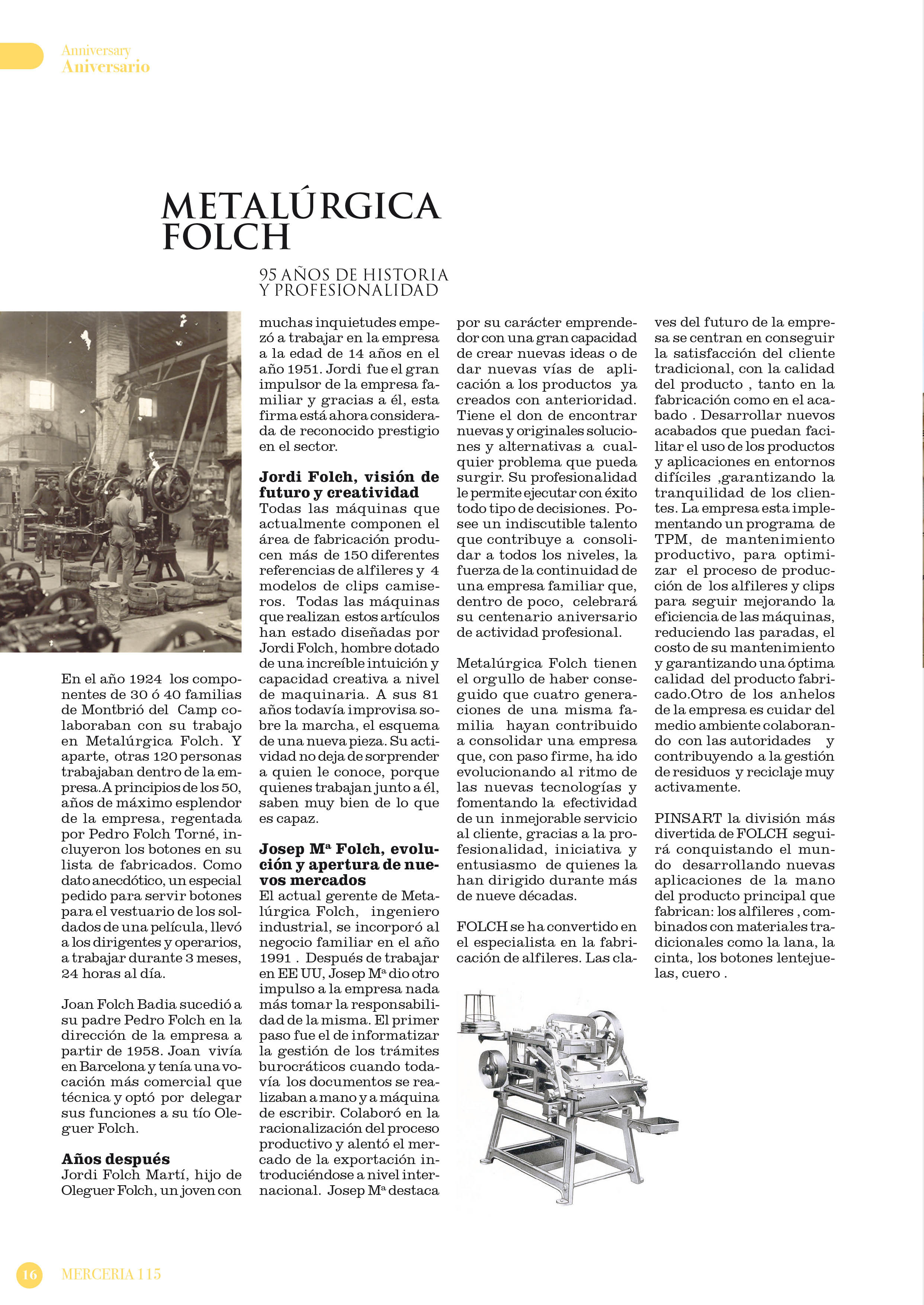 95 años de historia y profesionalidad març 2019