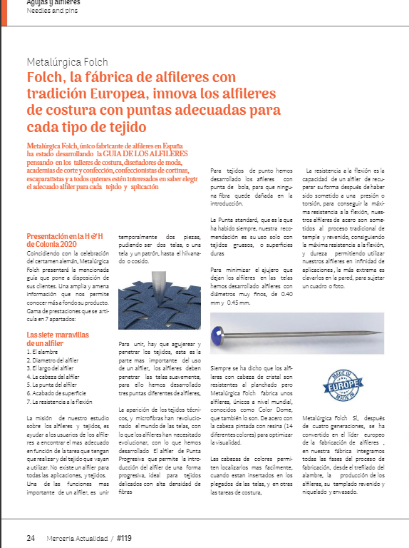 Merceria actualidad Març 2020 English